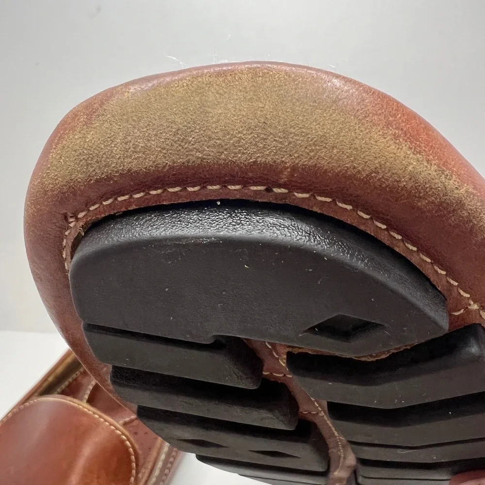 Bass Premium Collection Bel Air Mens 8M Brown Leather Driving Loafer Vibram Sole